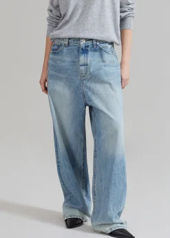 The Frankie Shop Kane Wide Jeans Blue Wash Outlet