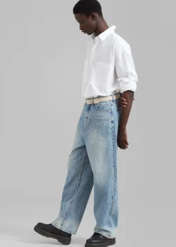 The Frankie Shop Kane Wide Jeans Blue Wash Outlet