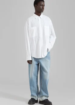 The Frankie Shop Kane Wide Jeans Blue Wash Outlet