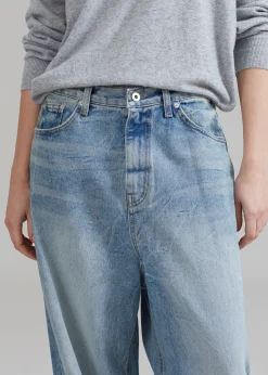 The Frankie Shop Kane Wide Jeans Blue Wash Outlet