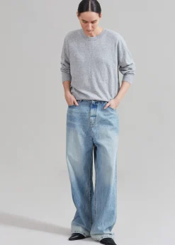 The Frankie Shop Kane Wide Jeans Blue Wash Outlet
