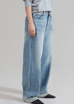 The Frankie Shop Kane Wide Jeans Blue Wash Outlet
