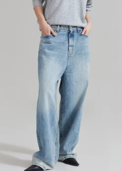 The Frankie Shop Kane Wide Jeans Blue Wash Outlet