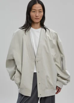 The Frankie Shop Kanna V-Neck Jacket Pale Khaki Clearance