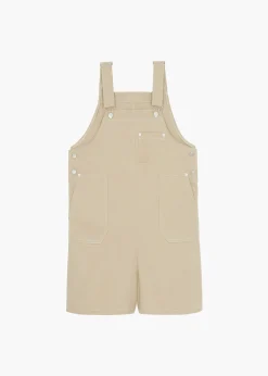The Frankie Shop Keeley Overall Shorts Beige Clearance