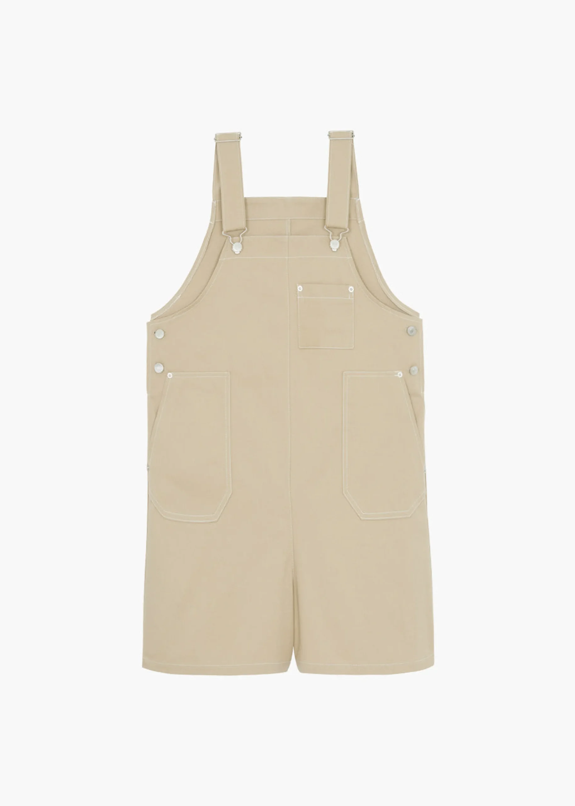 The Frankie Shop Keeley Overall Shorts Beige Clearance