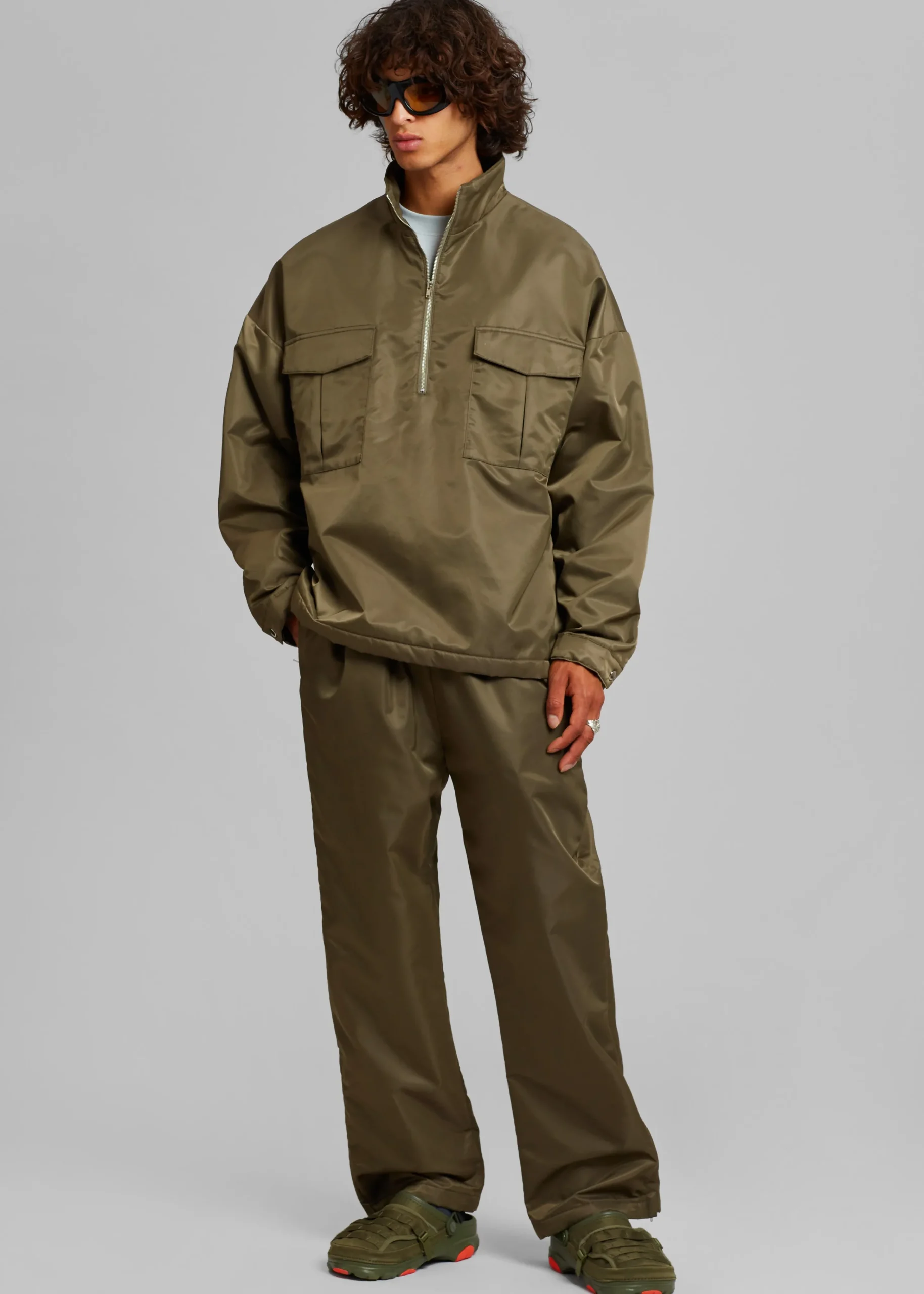 The Frankie Shop Kevin Anorak Jacket Khaki Brown Sale