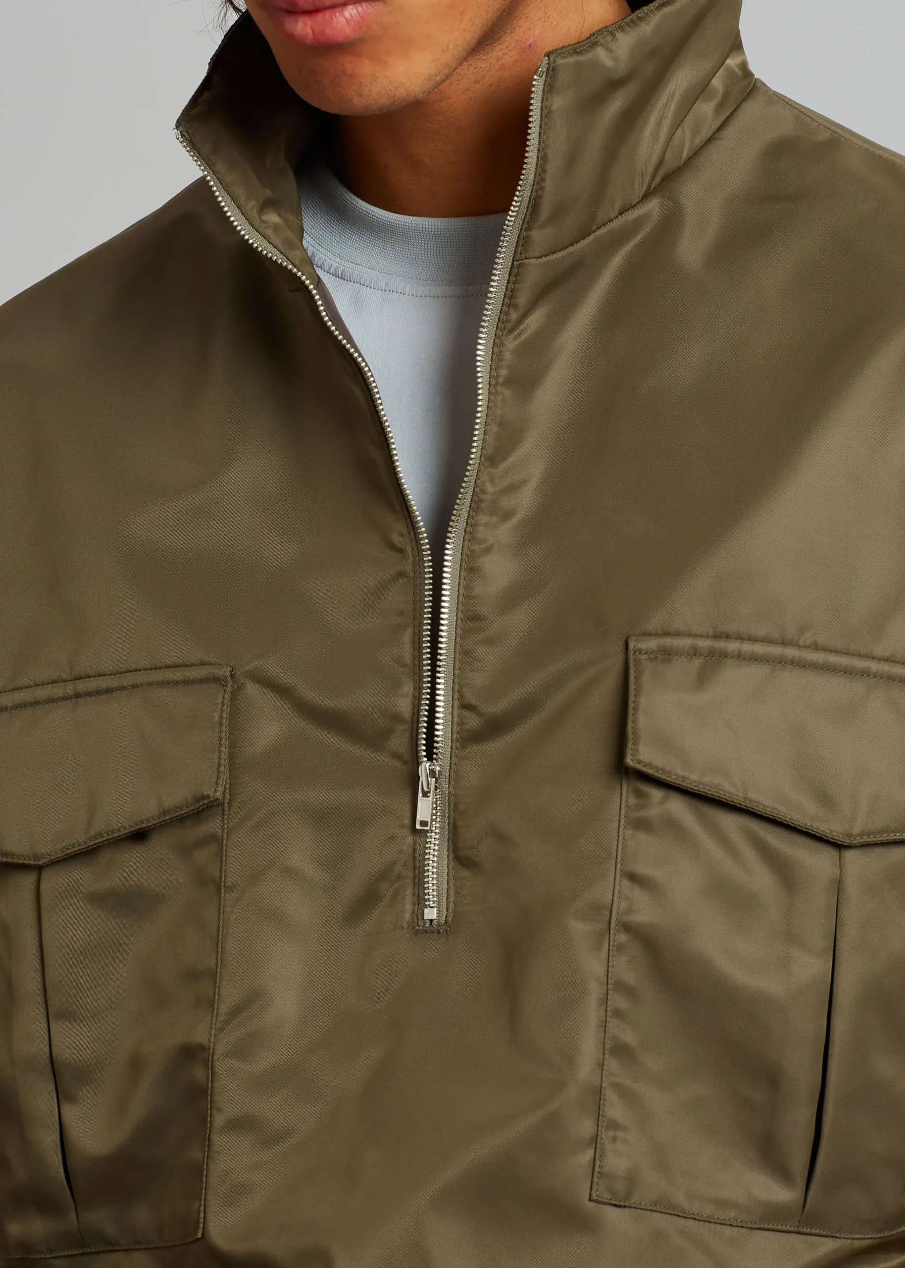 The Frankie Shop Kevin Anorak Jacket Khaki Brown Sale