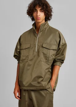 The Frankie Shop Kevin Anorak Jacket Khaki Brown Sale