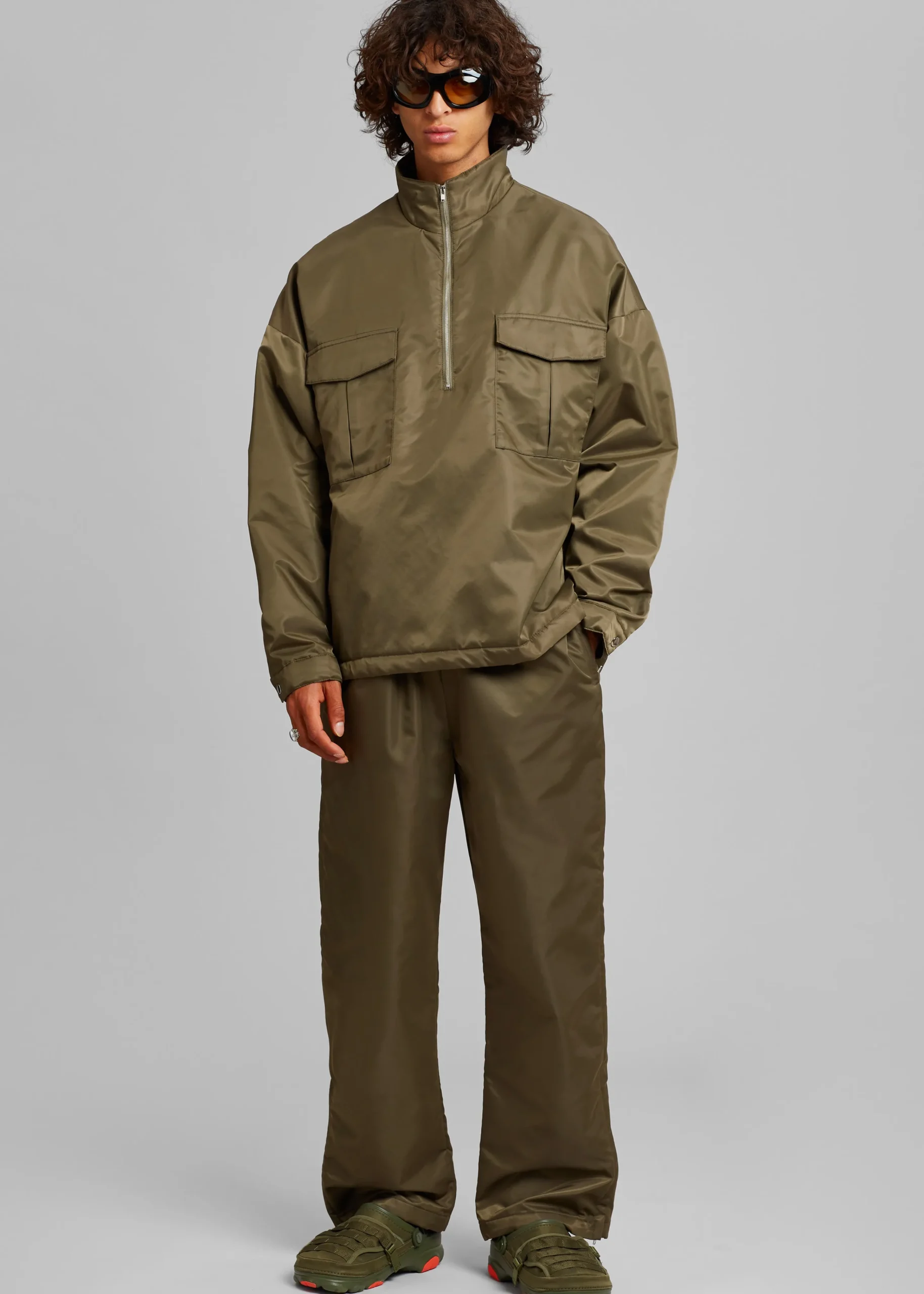 The Frankie Shop Kevin Anorak Jacket Khaki Brown Sale