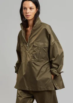 The Frankie Shop Kevin Anorak Jacket Khaki Brown Sale