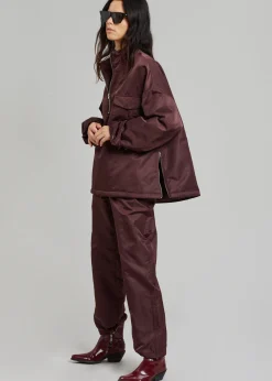 The Frankie Shop Kevin Anorak Jacket Burgundy Sale