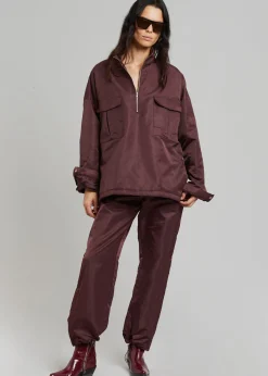 The Frankie Shop Kevin Anorak Jacket Burgundy Sale