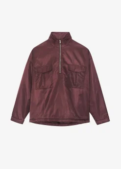 The Frankie Shop Kevin Anorak Jacket Burgundy Sale