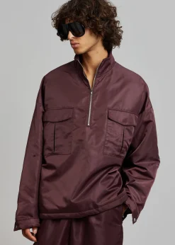 The Frankie Shop Kevin Anorak Jacket Burgundy Sale