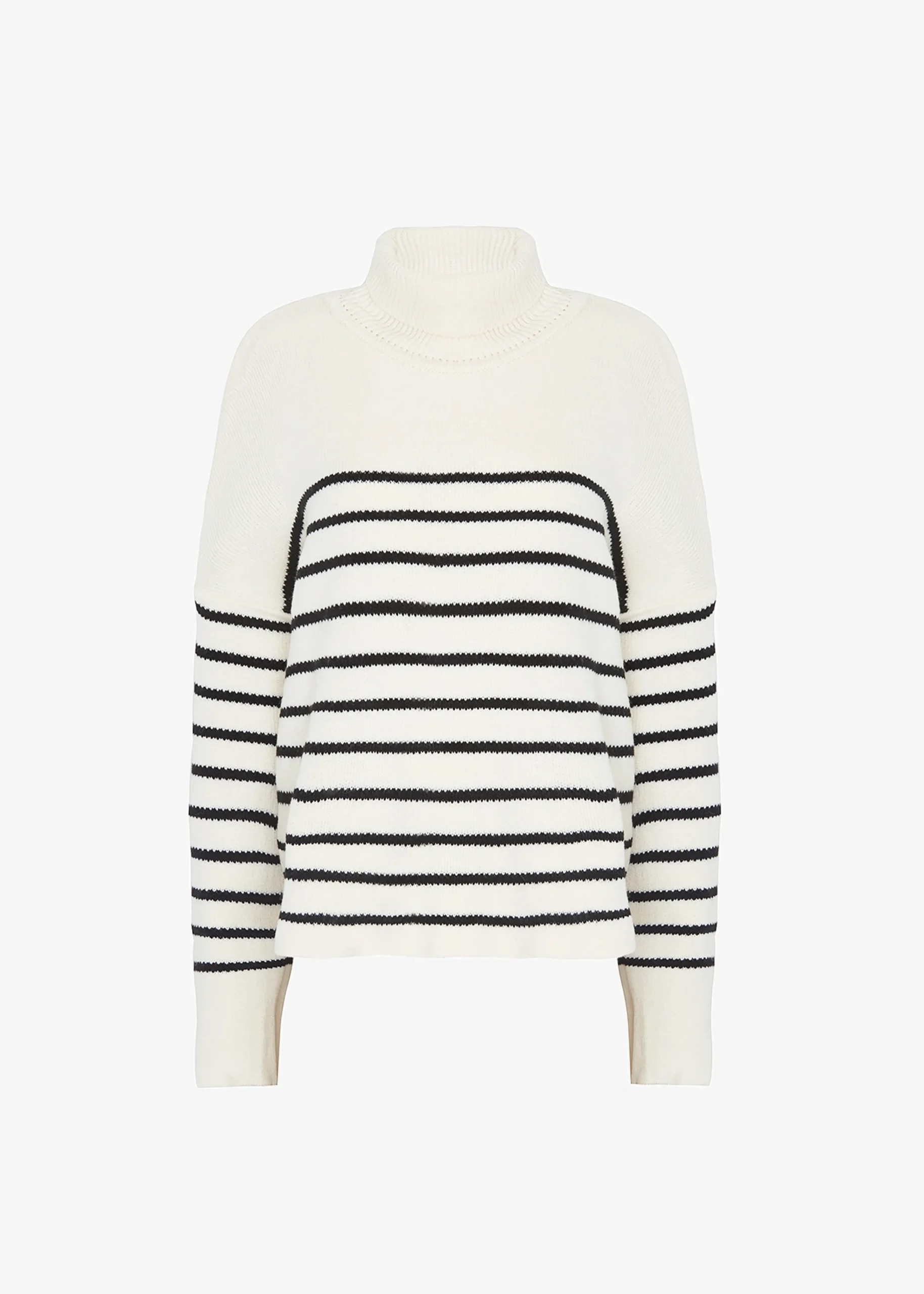 The Frankie Shop Kyo Turtleneck Sweater Black Stripe Clearance