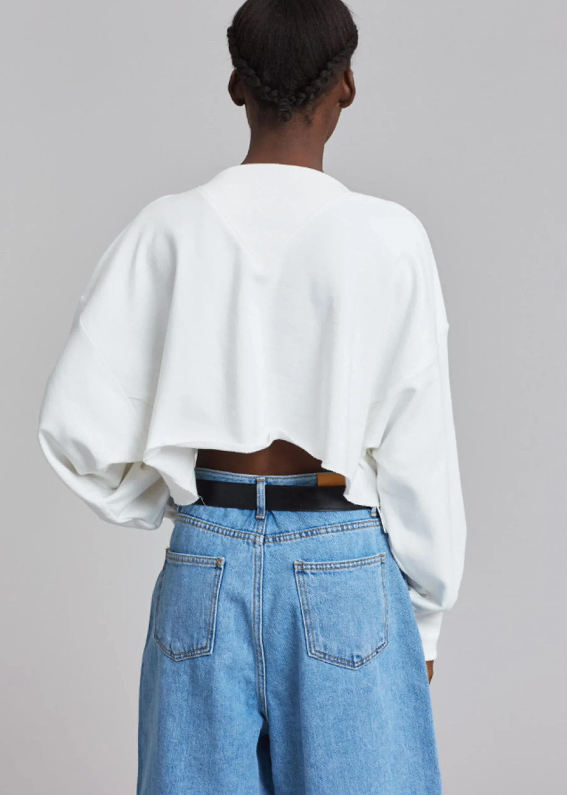 The Frankie Shop Kyra Denim Short Worn Wash Discount