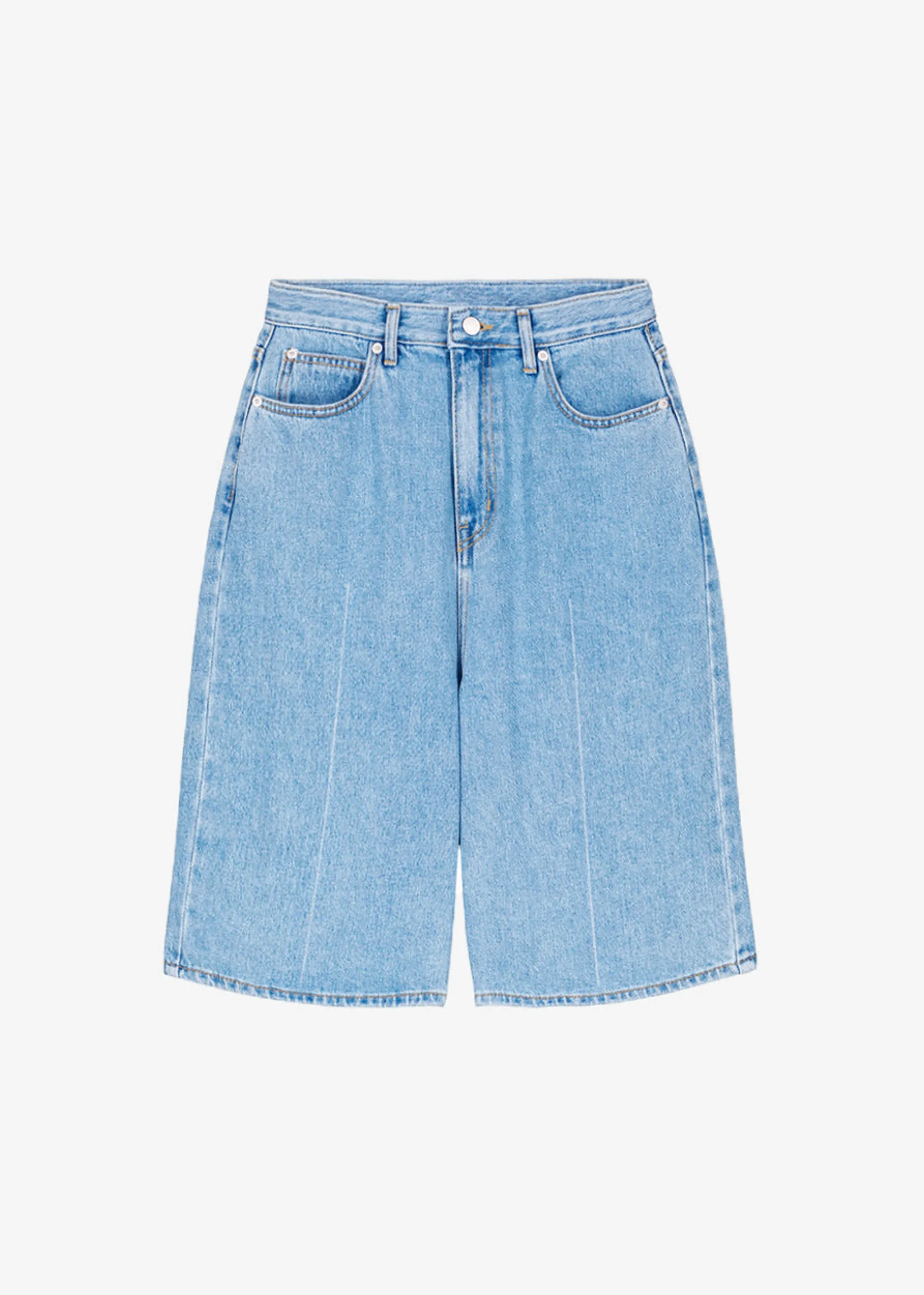 The Frankie Shop Kyra Denim Short Worn Wash Discount