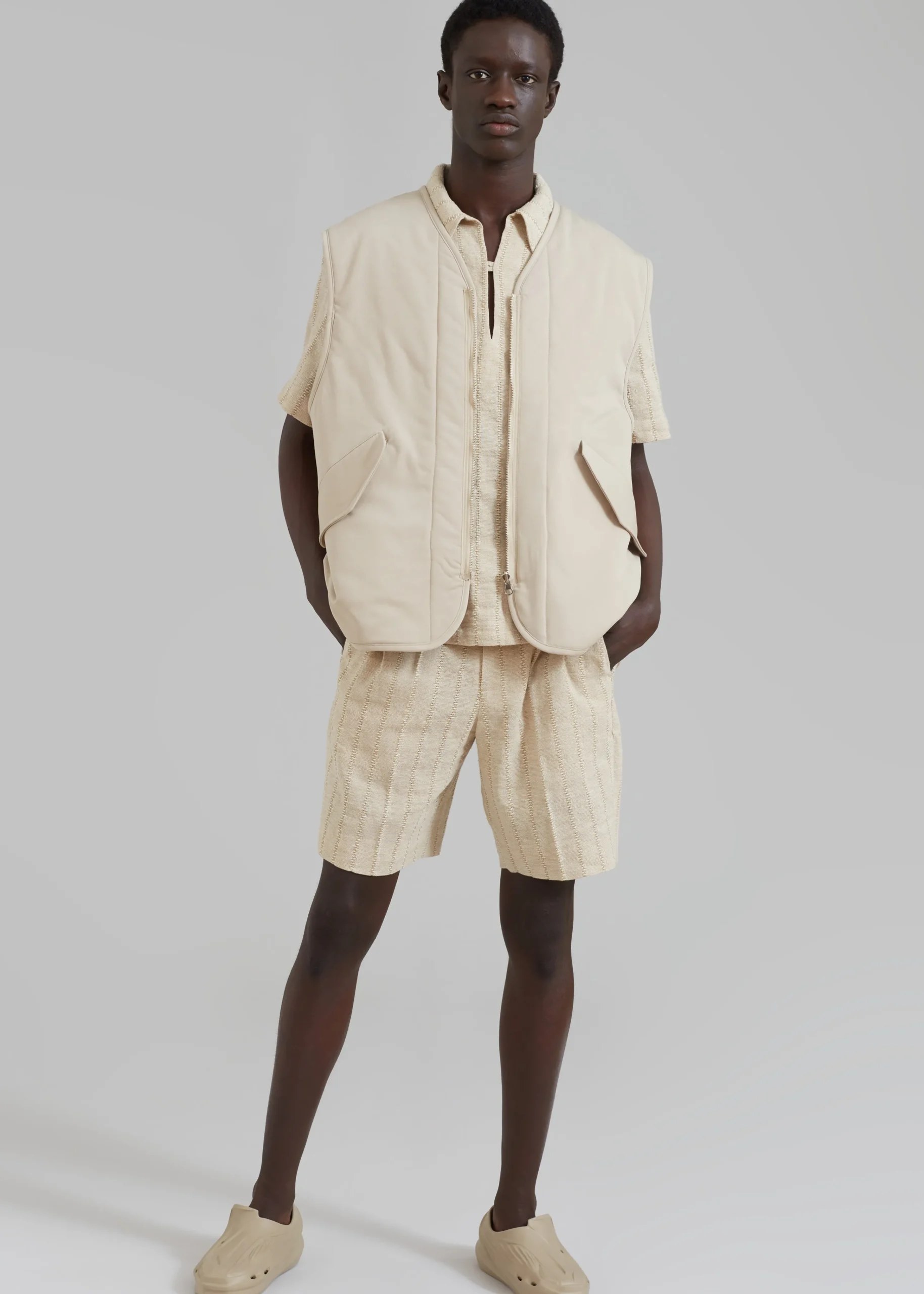 The Frankie Shop Lant Reversible Vest Natural