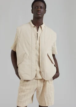 The Frankie Shop Lant Reversible Vest Natural