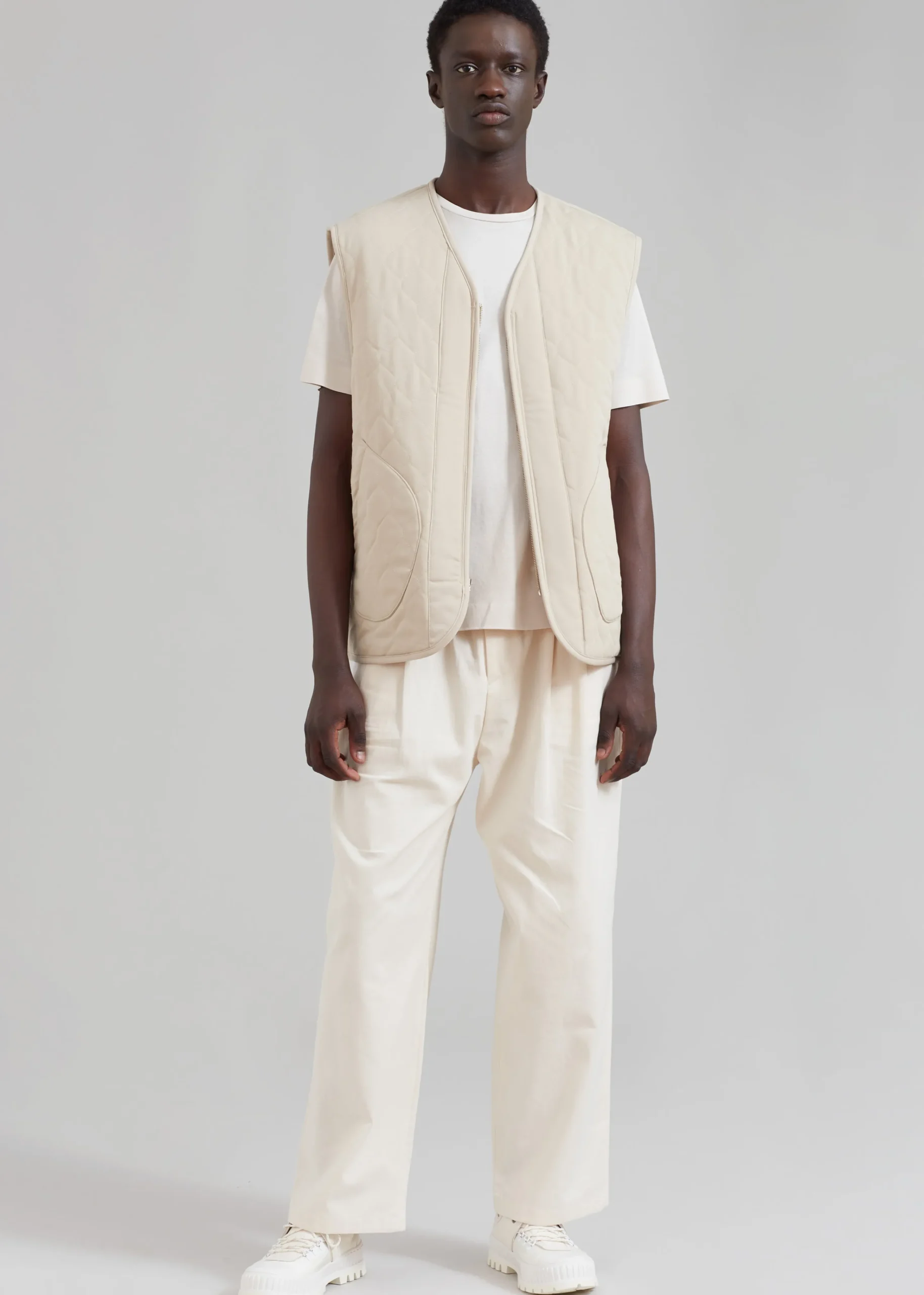 The Frankie Shop Lant Reversible Vest Natural