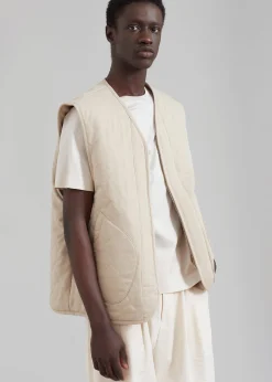The Frankie Shop Lant Reversible Vest Natural