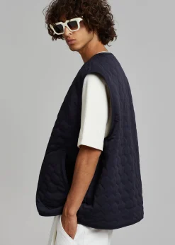 The Frankie Shop Lant Reversible Vest Navy New