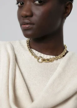 The Frankie Shop Laura Lombardi Cable Chain Necklace Gold Hot