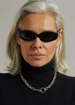The Frankie Shop Laura Lombardi Cable Chain Necklace Silver Best