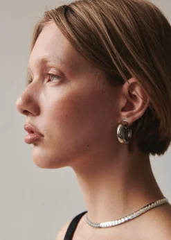 The Frankie Shop Laura Lombardi Cusp Hoops Silver Best