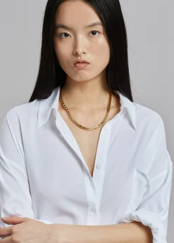 The Frankie Shop Laura Lombardi Greca Necklace Gold Discount