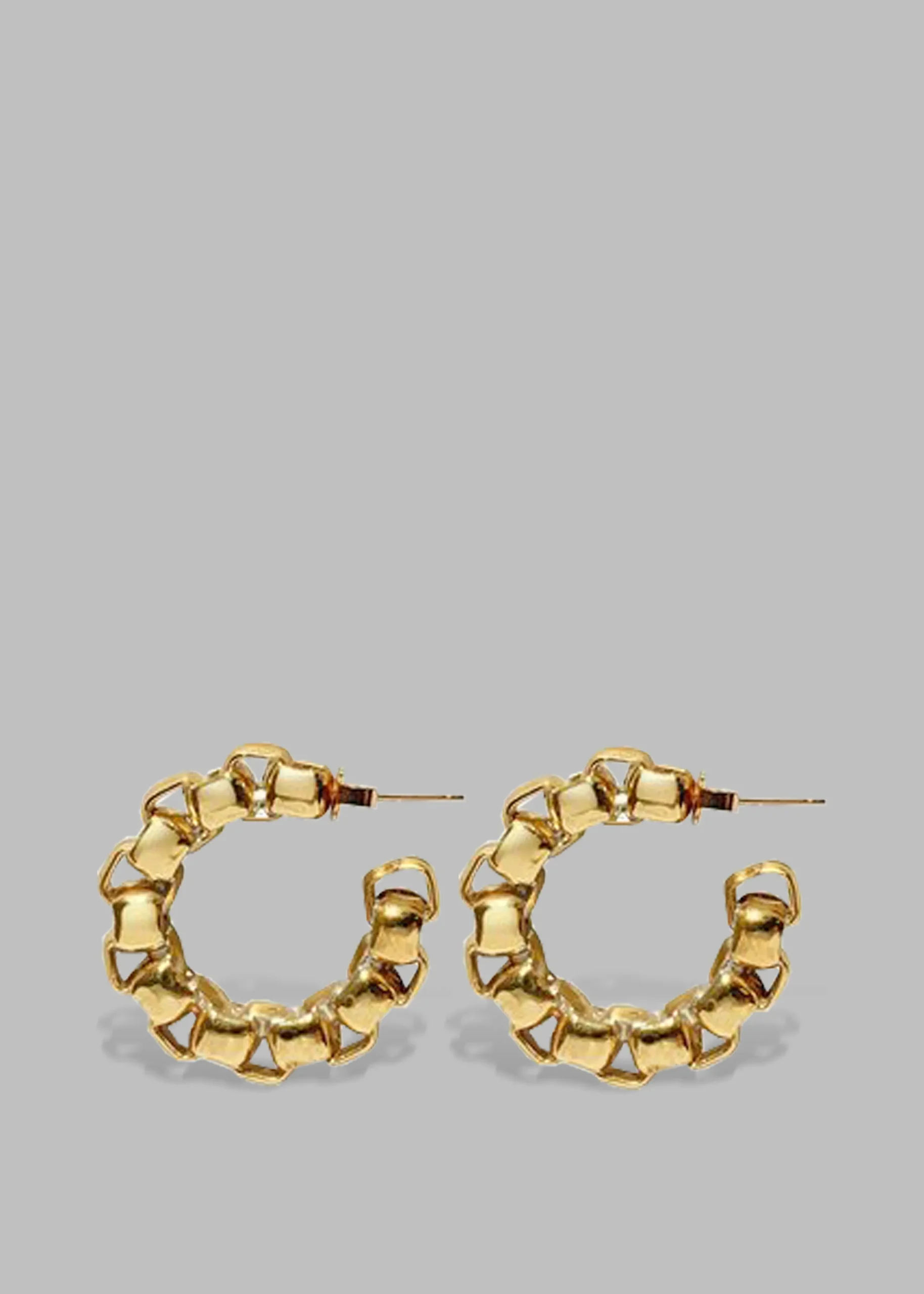 The Frankie Shop Laura Lombardi Martina Earrings Gold New