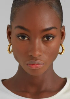 The Frankie Shop Laura Lombardi Martina Earrings Gold New