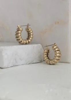 The Frankie Shop Laura Lombardi Mini Camilla Earrings Gold Sale