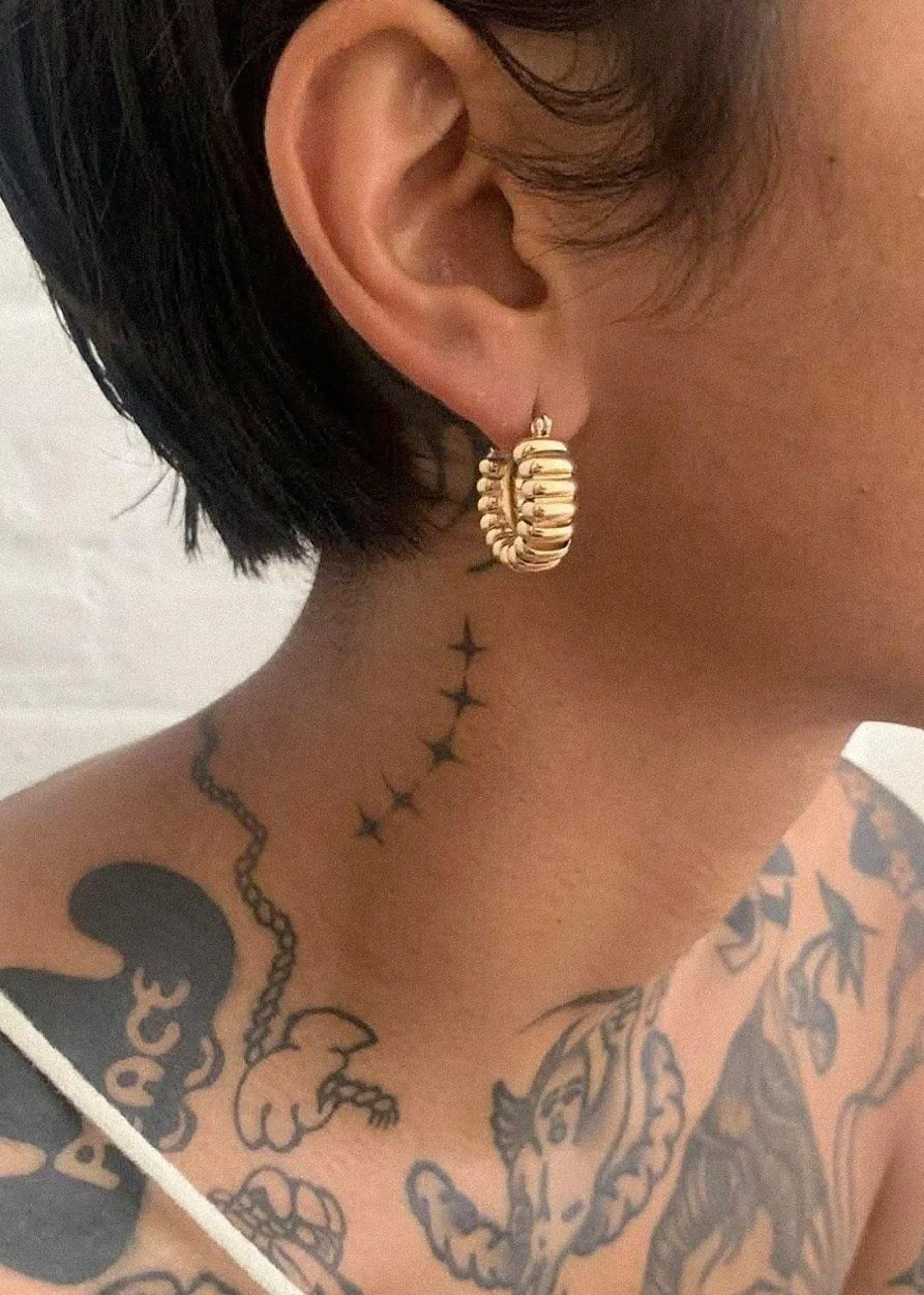 The Frankie Shop Laura Lombardi Mini Camilla Earrings Gold Sale