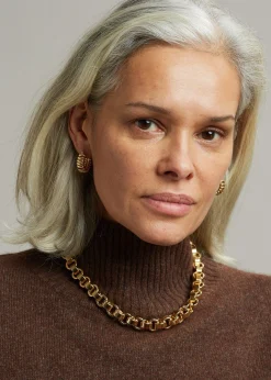 The Frankie Shop Laura Lombardi Mini Camilla Earrings Gold Sale