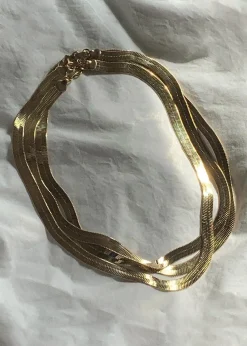 The Frankie Shop Laura Lombardi Omega Chain Necklace Gold