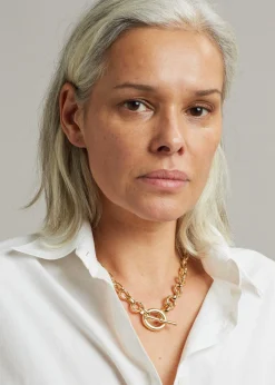 The Frankie Shop Laura Lombardi Portrait Necklace Gold Best