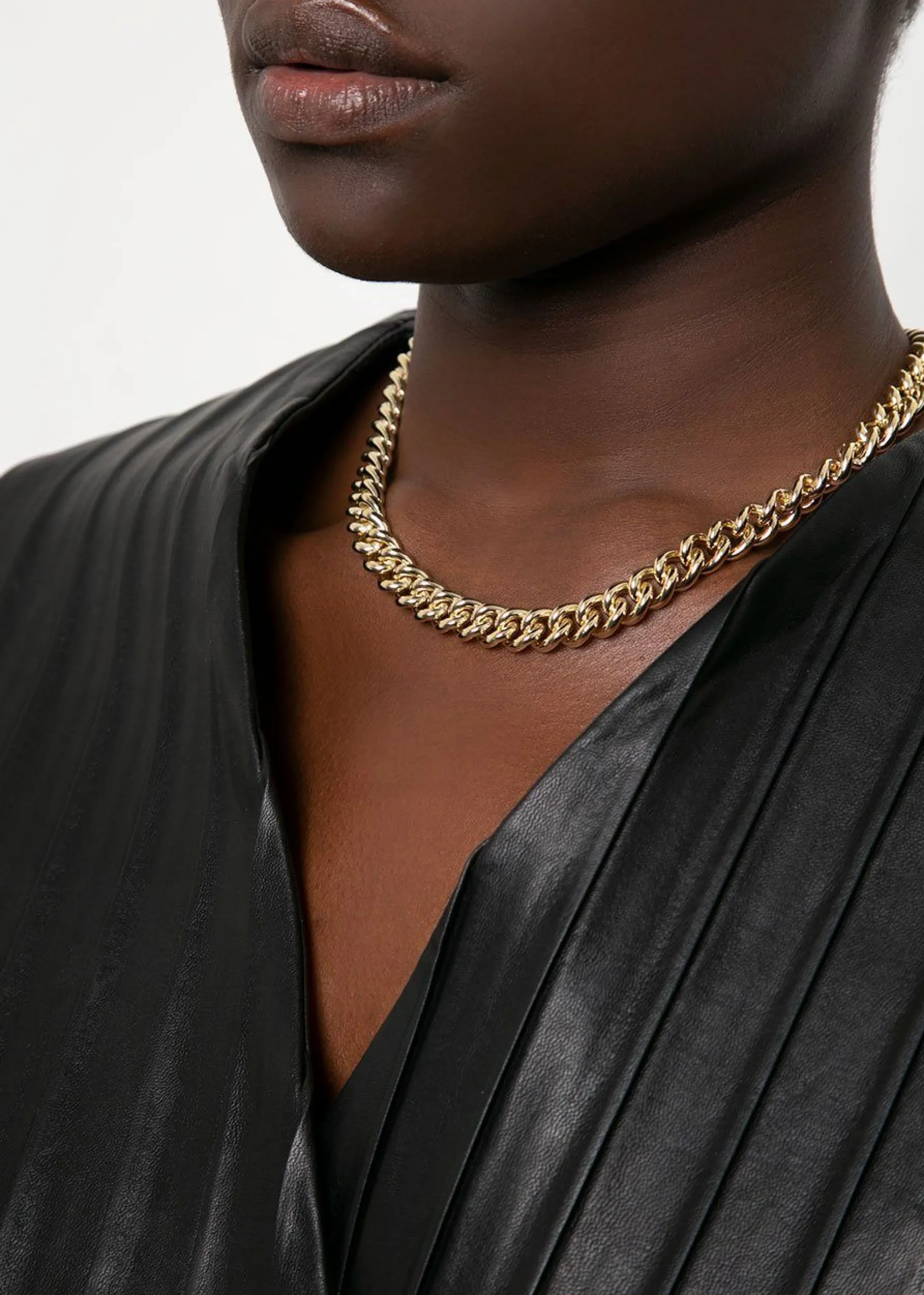 The Frankie Shop Laura Lombardi Presa Chain Necklace Gold New