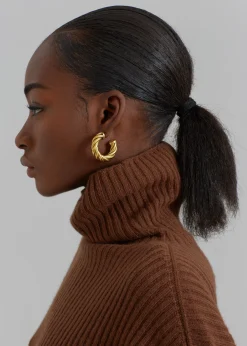 The Frankie Shop Laura Lombardi Spira Hoops Gold