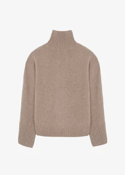 The Frankie Shop Liana Open Back Sweater Taupe