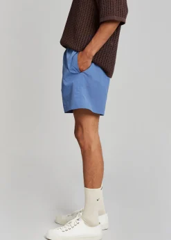 The Frankie Shop Lido Swim Mid Length Trunks Mid Blue Online