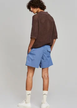 The Frankie Shop Lido Swim Mid Length Trunks Mid Blue Online