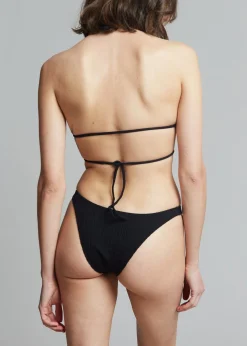 The Frankie Shop Lido Tredici Rib Swimsuit Black Sale