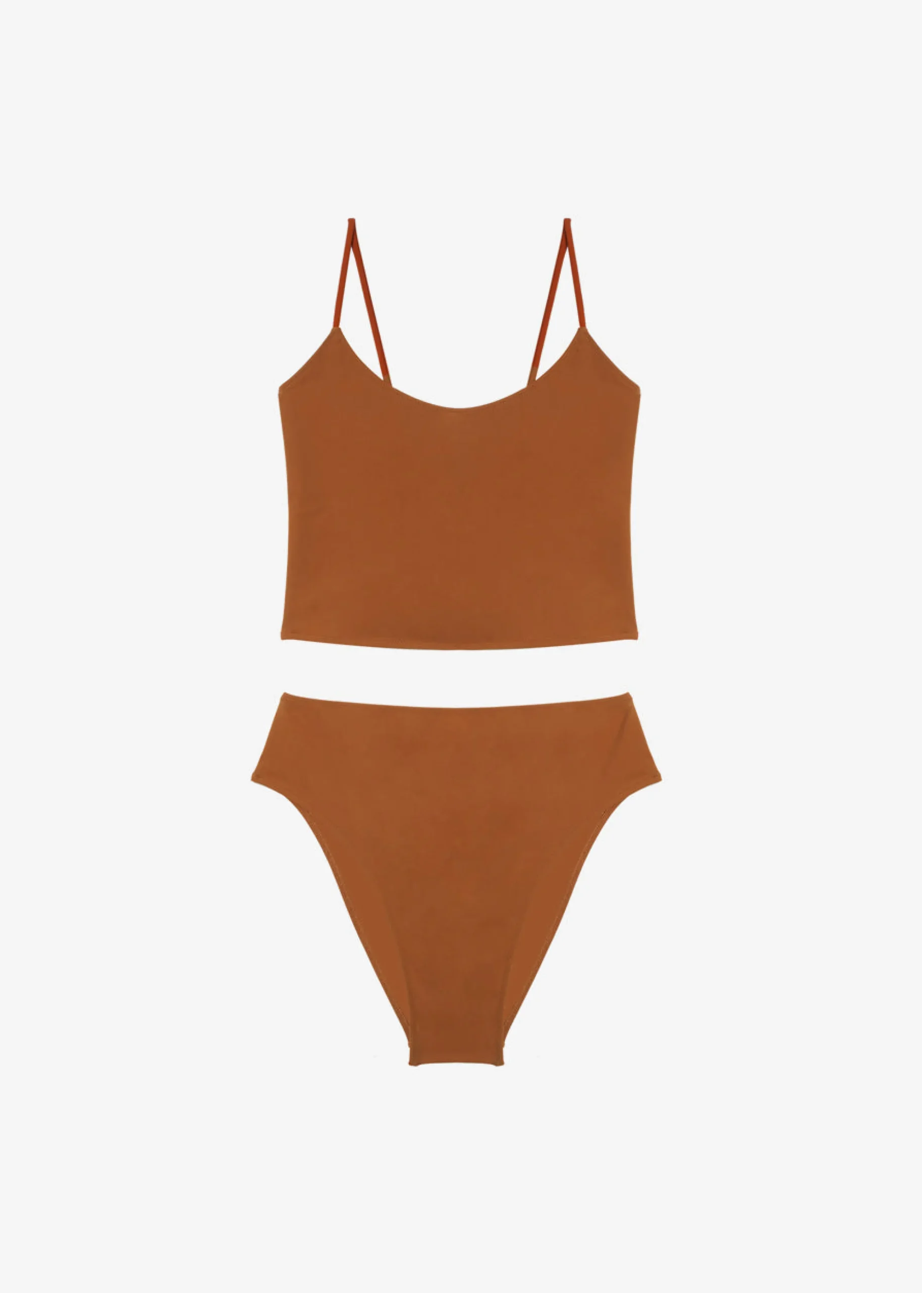 The Frankie Shop Lido Trentasette Swimsuit Terracotta Hot