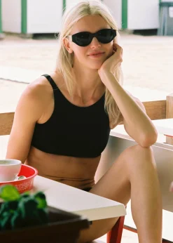 The Frankie Shop Lido Ventisei Swimsuit Black Sale