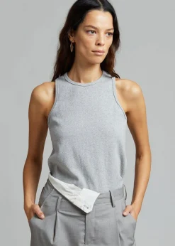 The Frankie Shop Liko Tank Heather Grey Best