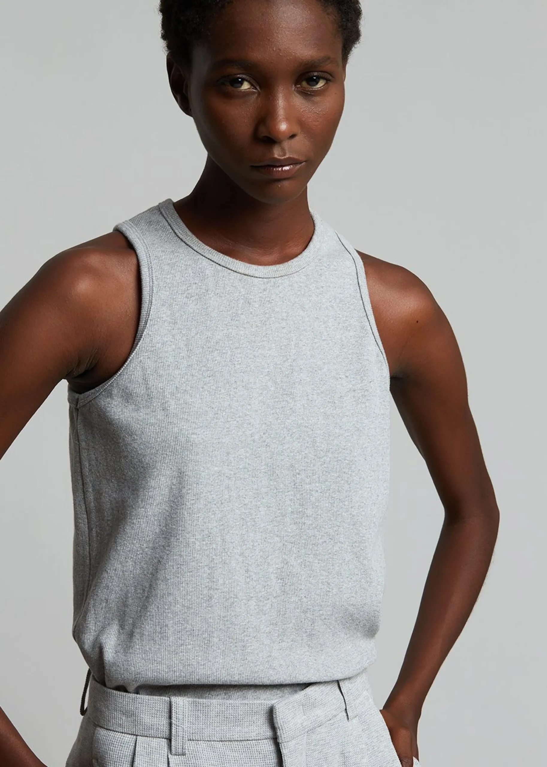 The Frankie Shop Liko Tank Heather Grey Best