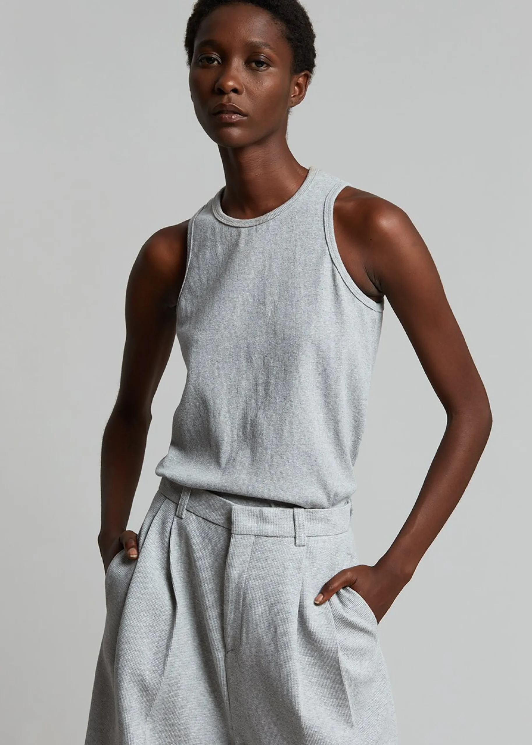 The Frankie Shop Liko Tank Heather Grey Best