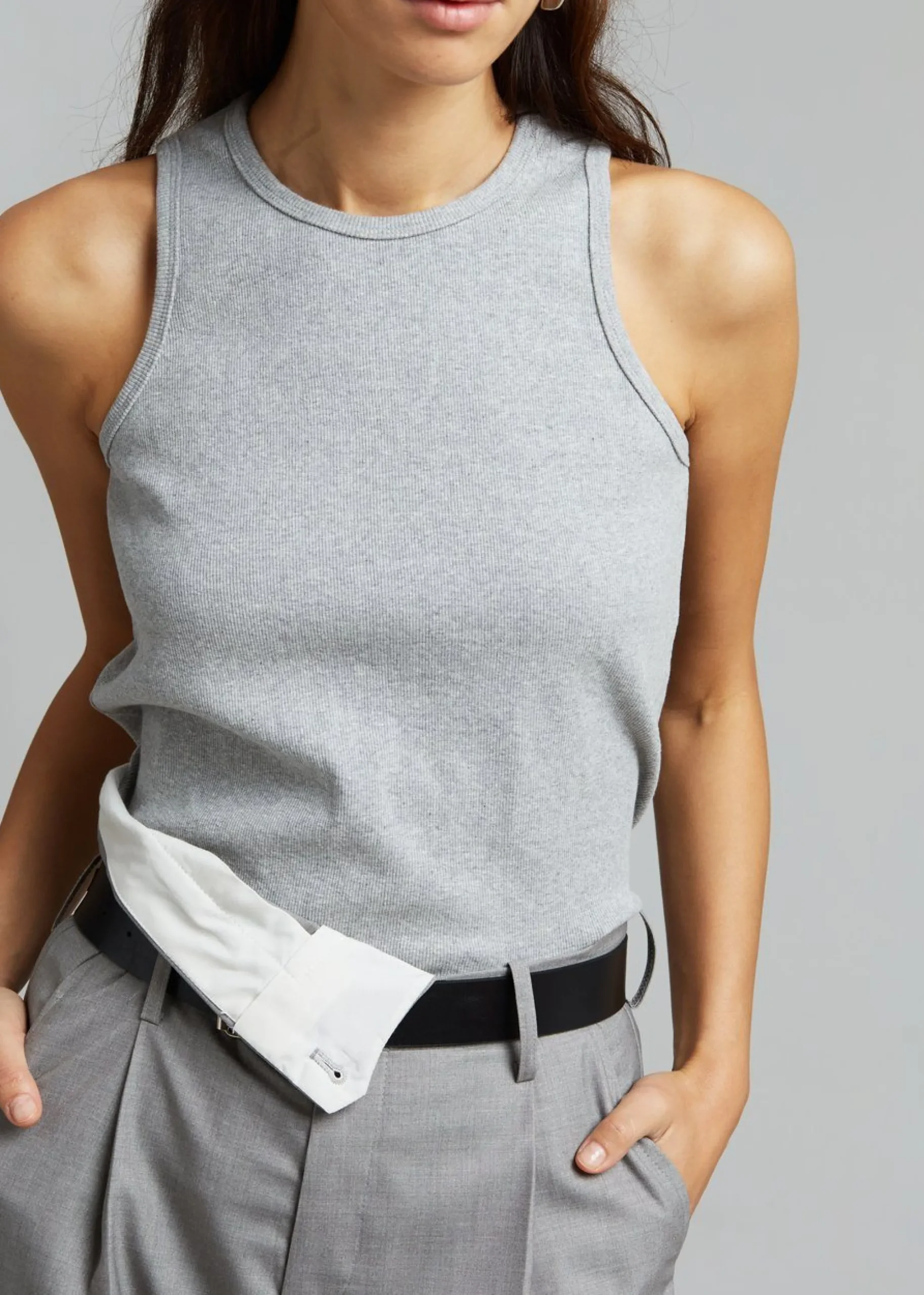 The Frankie Shop Liko Tank Heather Grey Best